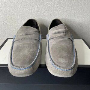 To Boot New York Adam Derrick Grey Suede Driving Shoes Penny Loafers Men's 12 US